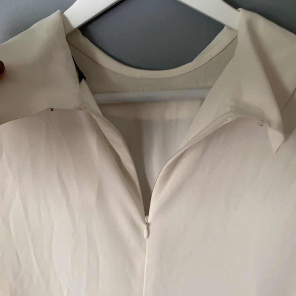 Ann Taylor beautiful white blouse new with tags NWT SIZE MEDIUM - Picture 6 of 11